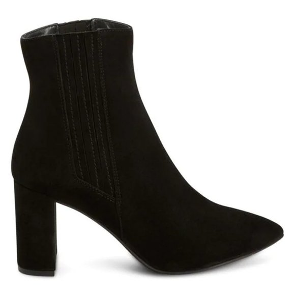 AQUATALIA Sierra Suede Dress Booties Black Size 7